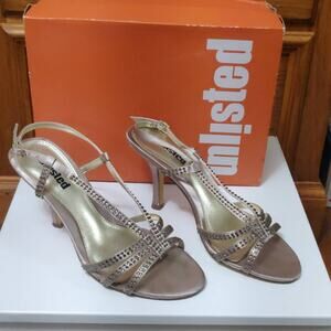 Unlisted gold sandals with sequin details, size 7.5